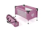 Puppenbett CHIC2000 Puppen-Reisebett, rosa (jeans pink), Puppenmöbel, KinderB:31cm H:32cm T:54cm, Stahl, Stoff, mit Stoff-Tragetasche, B:31cm H:32cm T:54cm