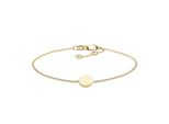 Elli Armbänder - Armband Kreis Basic Geo Anhänger Armschmuck 375er - Gr. 16 CM - in Gold - für Damen