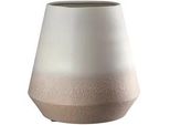 Tischvase GILDE Vase rund Echo beige, beige, B:23,5cm H:24cm T:23,5cm, Metall, Vasen
