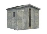 Gerätehaus PALMAKO Dan, grau, Massivholz, Gerätehäuser, grau