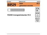 Fischer Fis E15X85 M10 Ancoraggio Filettato Internamente, Zincato, Valutato Dalle Autorità Edilizie