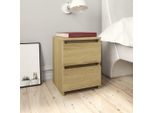 The Living Store Comodini 2 Pezzi Rovere Sonoma 30X30X40 Cm Materiale In Legno