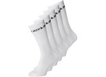 Tennissocken JACK & JONES JACBASIC LOGO TENNIS SOCK 5 PACK NOOS, Herren, weiß, Baumwollmischung, uni, Socken Tennissocken