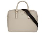 Aktentasche BUGATTI ELLA SAFFIANO, Damen, Gr. B/H/T: 38cm x 27cm x 6cm onesize, beige, Polyurethan (PU), Taschen Aktentasche