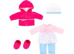 Puppenkleidung BAYER Kleid/Hose pink/bl., pink (pink, blau), Puppenkleidung, Baby, Puppenkleidung