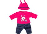 Puppenkleidung BAYER Hose Hase 46 cm, pink (pink, blau), Puppenkleidung, Baby, Puppenkleidung