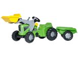 Tretfahrzeug ROLLY TOYS rollyKid, Futura, grün, Tretfahrzeuge, KinderB:47cm H:53,5cm T:162cm, Kunststoff, Tretfahrzeug, Traktor mit Trailer und Lader, B:47cm H:53,5cm T:162cm