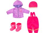 Puppenkleidung BAYER Regen-Set pink/lila, pink (pink, lila), Puppenkleidung, Baby, Puppenkleidung