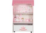 Puppenhaus ROBA Puppenvilla für Ankleidepuppen, rosa, Puppenhäuser, KinderB:64cm H:102cm T:32cm, MDF, Puppenhaus, B:64cm H:102cm T:32cm