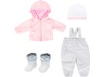 Puppenkleidung BAYER Regen-Set grau/rosa, grau (grau, rosa), Puppenkleidung, Baby, Puppenkleidung