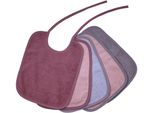 Lätzchen WÖRNER Bindelätzchen 5er Pack 25x30 cm, Kinder, rosa (altrosa), Obermaterial: 100% Baumwolle, Lätzchen Lätzchen, großes Set, maschinenwaschbar, trocknergeeignet
