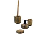 Badaccessoire-Set WENKO Rivara, gold (goldfarben), Keramik, Badaccessoires-Sets, Badaccessoire-Set