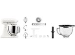 KITCHENAID Küchenmaschine 5KSM125EPL, porzellan, B:2,1cm H:34,3cm T:33,8cm, Küchenmaschinen, Set aus Küchenmaschine mit Glasschüssel und Fleischwolf, Küchenmaschine