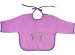Lätzchen WÖRNER Seepferdchen Ärmellätzchen, Baby, lila (hellflieder), Baumwolle, Lätzchen Lätzchen, mit Ärmeln, maschinenwaschbar, trocknergeeignet