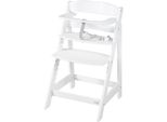 Hochstuhl ROBA Sit Up Flex, Kinder, Gr. B/H/T: 45cm x 80cm x 54cm, weiß, Stühle Hochstuhl, aus Holz