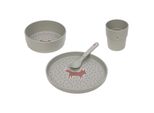 Kindergeschirr-Set LÄSSIG Kinder-Geschirr-Set 4er Set, grün (little forest fox), Kunststoff, Geschirr-Sets, Kindergeschirr-Set