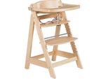 Hochstuhl ROBA Treppenhochstuhl Sit Up Click & Fun, natur, Kinder, Gr. B/H/T: 45cm x 80cm x 54cm, beige (natur), Stühle Hochstuhl, aus Holz