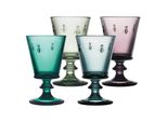 Weinglas LA ROCHÈRE FRANCE Weingläser Biene Abeille 240 ml 4er Set bunt, bunt, 4 tlg., Glas, Trinkgefäße, Weinglas