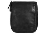Kulturbeutel SPIKES & SPARROW, Herren, Gr. B/H/T: 22cm x 25cm x 7cm onesize, schwarz, Leder, Taschen Kulturbeutel, echt Leder