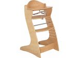 Hochstuhl ROBA Treppenhochstuhl Chair up, natur, Kinder, Gr. B/H/T: 44cm x 83cm x 49cm, beige (natur), Stühle Hochstuhl, aus Holz