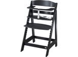 Hochstuhl ROBA Sit Up Flex, Kinder, Gr. B/H/T: 45cm x 80cm x 54cm, schwarz, Stühle Hochstuhl, aus Holz