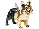 Schmuckkasten KARE DESIGN Spardose Bulldog Gold-Schwarz, gold (goldfarben), B:34cm H:27,5cm T:14,5cm, Aufbewahrungsboxen, Schmuckkasten