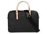 Aktentasche BUGATTI ELLA, Damen, Gr. B/H/T: 37cm x 27cm x 6cm onesize, schwarz, Kunstfaser, unifarben, Taschen Aktentasche