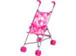 Puppenbuggy BAYER pink, pink (pink kreise), Puppenwagen, KinderB:27cm H:56cm T:47cm, Puppenbuggy, B:27cm H:56cm T:47cm