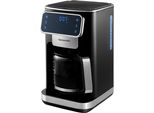 HANSEATIC Filterkaffeemaschine HCMD151100BD, schwarz (silber, schwarz), 1,5 l, 12, Kaffeemaschinen, auch für Eiskaffee geeignet, Timerfunktion, Filterkaffeemaschine