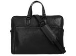 Aktentasche X-ZONE, Gr. B/H/T: 35cm x 30cm x 4cm onesize, schwarz, Leder, leicht glänzend, unifarben, Taschen Aktentasche, echt Leder