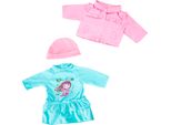 Puppenkleidung BAYER Kleid/Jacke bl. 38 cm, blau (blau, rosa), Puppenkleidung, Baby, Puppenkleidung