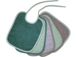 Lätzchen WÖRNER Bindelätzchen 5er Pack 25x30 cm, Kinder, grün (helloliv), Obermaterial: 100% Baumwolle, Lätzchen Lätzchen, großes Set, maschinenwaschbar, trocknergeeignet