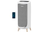 Luftreiniger ROWENTA PU6180 Intense Pure Air Home Connect, grau (weiß, grau), B:23cm H:74cm T:31,5cm, Luftreiniger, Luftreiniger, HEPA-Luftfilterung, App, 4 automatische Modi, 32 dB(A), Textil-Finish