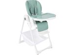 Hochstuhl CHIC4BABY Hochstuhl Coco, Kinder, Gr. B/H/T: 54cm x 105cm x 89cm, Kunstleder, grün (mint, weiß), Stühle Hochstuhl, zusammenklappbar