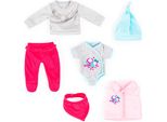 Puppenkleidung BAYER Hose/Weste 38-42 cm, pink (pink, grau), Puppenkleidung, Baby, Puppenkleidung