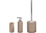 Badaccessoire-Set KLEINE WOLKE Sahara, braun (basalt), Stein, Badaccessoires-Sets, Badaccessoire-Set
