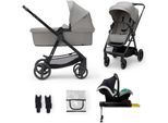 Kombi-Kinderwagen KINDERKRAFT NEWLY 4IN1 MINK PRO, Baby, grau, Stahl, Kinderwagen Kombi-Kinderwagen