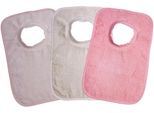 Lätzchen WÖRNER Riesen-Schlupflatz 3er Pack, Kinder, rosa, greige, Baumwolle, Lätzchen Lätzchen, maschinenwaschbar, trocknergeeignet