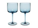 Weinglas Weingläser Like Glass 270 ml 2er Set, blau (ice), 2 tlg., Glas, LIKE. BY VILLEROY & BOCH, Trinkgefäße, Weinglas