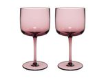 Weinglas Weingläser Like Glass 270 ml 2er Set, pink (grape), 2 tlg., Glas, LIKE. BY VILLEROY & BOCH, Trinkgefäße, Weinglas