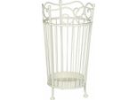 Schirmständer AMBIENTE HAUS, weiß, B:25cm H:46cm T:25cm, Eisen, Regenschirmständer, Schirmständer