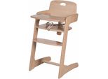 Hochstuhl ROBA Treppenhochstuhl, Kid Up, natur, Kinder, Gr. B/H/T: 45cm x 88cm x 55cm, beige (natur), Stühle Hochstuhl, aus Holz