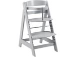 Hochstuhl ROBA Treppenhochstuhl Sit Up Click, taupe, Kinder, Gr. B/H/T: 45cm x 80cm x 54cm, grau (taupe), Stühle Hochstuhl, aus Holz