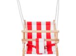 Babyschaukelsitz HAPPY PEOPLE, holz, rot, weiß, Schaukelsitze, Baby, bis 50 kg, Massivholz, Babyschaukelsitz, H:40cm T:24cm