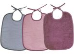 Lätzchen WÖRNER Bindelätzchen 3er Pack 32x40 cm, Kinder, rosa (altrosa), Obermaterial: 100% Baumwolle, Lätzchen Lätzchen, maschinenwaschbar, trocknergeeignet