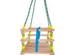 Babyschaukelsitz HAPPY PEOPLE Gitterschaukel, braun (holz), Schaukelsitze, Baby, bis 40 kg, Massivholz, Babyschaukelsitz, B:30cm T:30cm