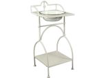 Badaccessoire-Set AMBIENTE HAUS Waschschüssel mit Stand - eckig in Beige, beige, Metall, Badaccessoires-Sets, Badaccessoire-Set