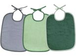 Lätzchen WÖRNER Bindelätzchen 3er Pack 32x40 cm, Kinder, grün (helloliv), Obermaterial: 100% Baumwolle, Lätzchen Lätzchen, maschinenwaschbar, trocknergeeignet