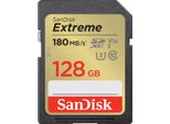 SANDISK Speicherkarte Extreme 128GB, grau (goldfarben, grau), 128 GB, Speicherkarten, Speicherkarte