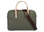 Aktentasche BUGATTI ELLA, Damen, Gr. B/H/T: 37cm x 27cm x 6cm onesize, grün, Kunstfaser, unifarben, Taschen Aktentasche
